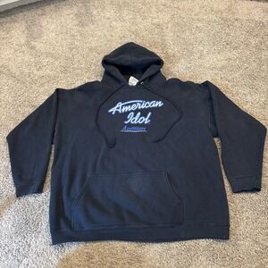Vintage American Idol Auditions 2003 TV SHOW Heavyweight Hoodie XL Blue RARE